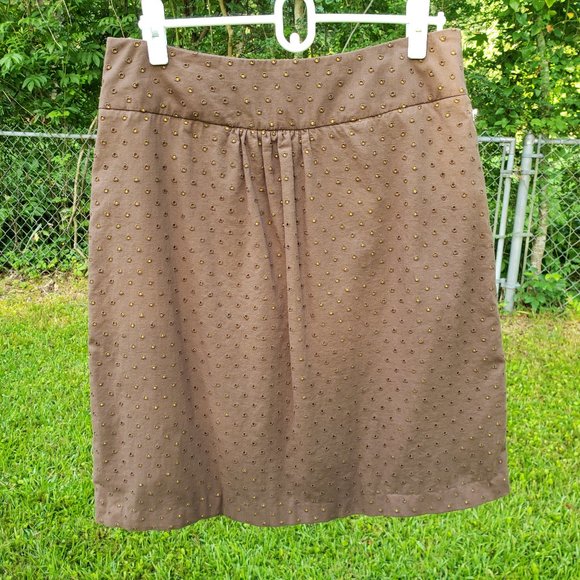 Isaac Mizrahi for Target brown/yellow skirt size 8 - Picture 1 of 5